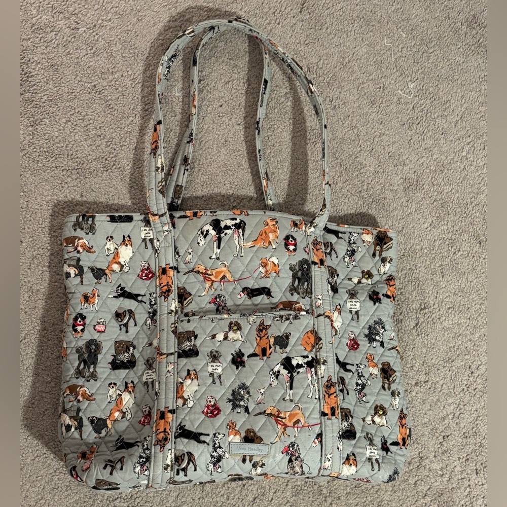 Vera Bradley Dog Show Pattern Tote Bag